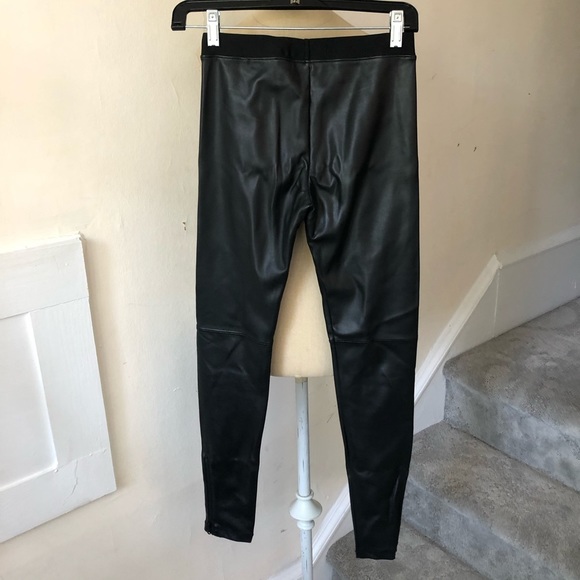 David Lerner Pull On Vegan Leather Leggings EUC - Picture 4 of 7